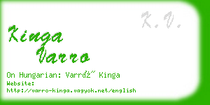 kinga varro business card